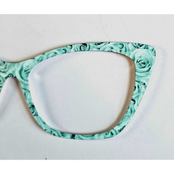 WANDA TOPPER MINT ROSES on GLOSS WHITE LEAS METAL TREASURES  thin metal topper - Picture 3 of 4